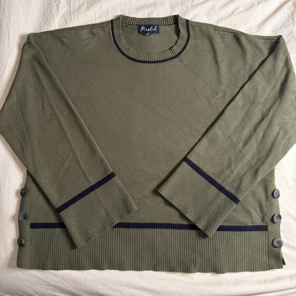 Marled Olive Sweater • Women’s Size L